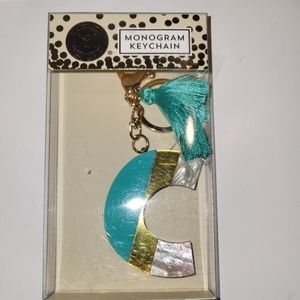 NEW Letter "C" Resin Keychain